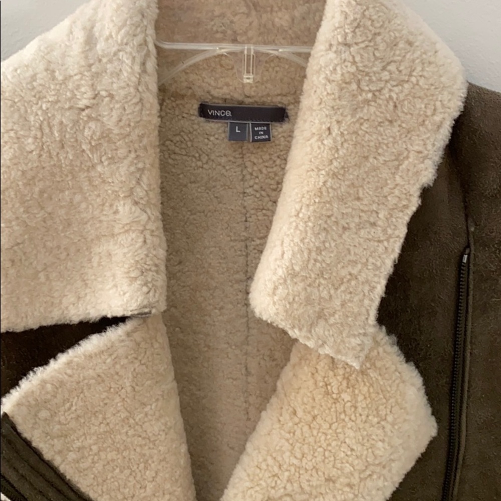 VINCE Genuine Lamb Shearling Vest - Picture 7 of 11